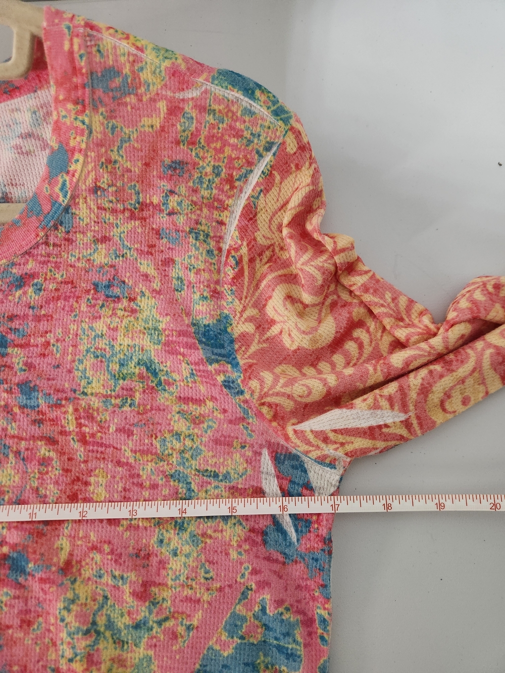 Before+ Again Long-Sleeve Top - Pink Multi, Size Med - Picture 5 of 6
